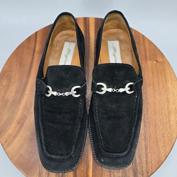Mezlan Shoes Mens 9.5 Black Suede Leather Horsebit Slip On Dress Loafers main image 4
